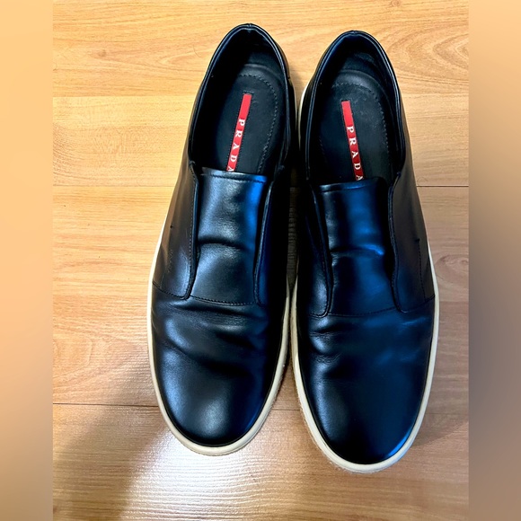 Prada black slip on shoes size 12 - Picture 1 of 5